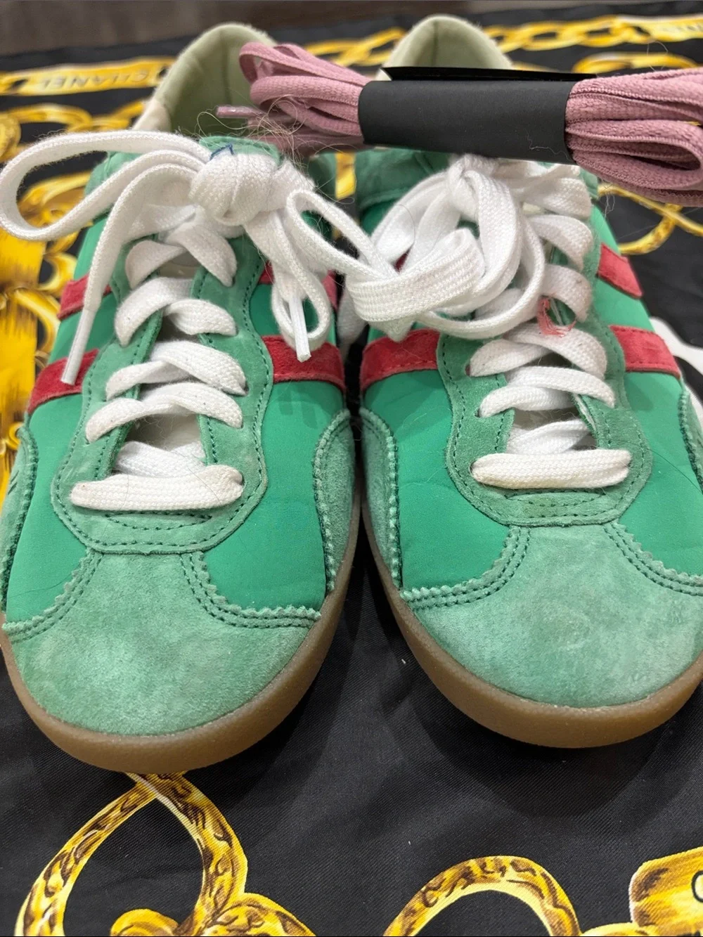 Coolway Green and Red Kids Sneakers